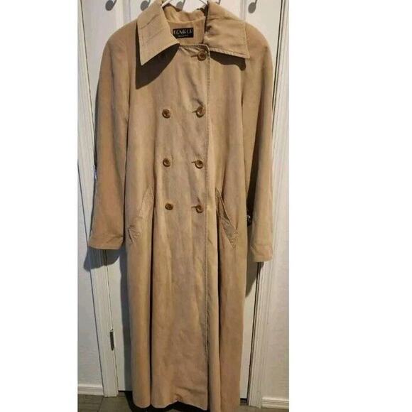 Komitor Jackets & Blazers - Vintage Komitor Coat Full Length Trench Women's Lagre Camel Tan Cottagecore